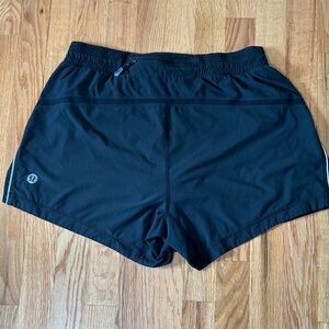 Lulu lemon Men’s  Black Sport Shorts with lining and back zipper